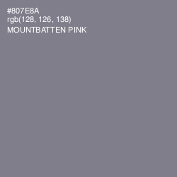 #807E8A - Mountbatten Pink Color Image